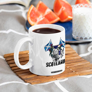 Roaring Scottish Lion Crest Coffee Mug Thistle Scotland Flag Emblem for Brave Highlanders TS02 Print Your Wear
