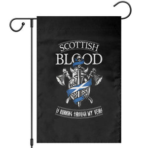 Scottish Blood Running Through My Veins Garden Flag Viking Axe and Sword Heritage TS02 Black Print Your Wear
