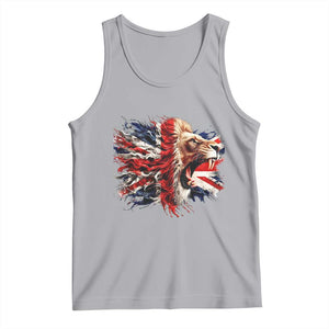 Roaring British Lion Flag Tank Top Union Jack UK Pride TS02 Athletic Heather Print Your Wear
