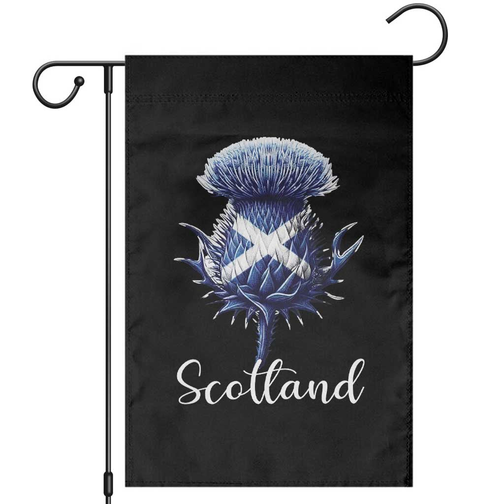 Scotland Thistle Floral Emblem Saltire Flag Garden Flag Patriotic Scottish Heritage TS02 Black Print Your Wear