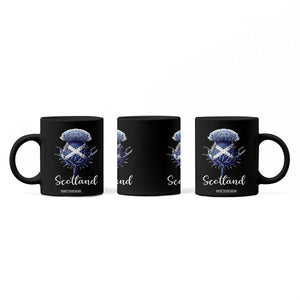 Scotland Thistle Floral Emblem Saltire Flag Coffee Mug Patriotic Scottish Heritage TS02 Print Your Wear