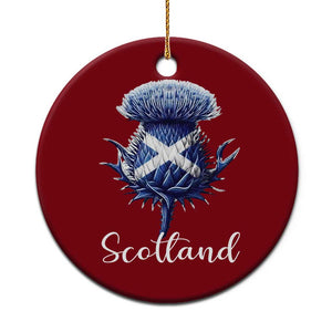 Scotland Thistle Floral Emblem Saltire Flag Ceramic Ornament Patriotic Scottish Heritage TS02 1pc Red Print Your Wear