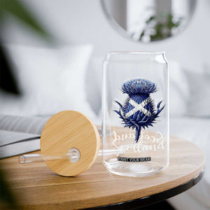 Scotland Thistle Floral Emblem Saltire Flag Glass Can Patriotic Scottish Heritage TS02 Print Your Wear