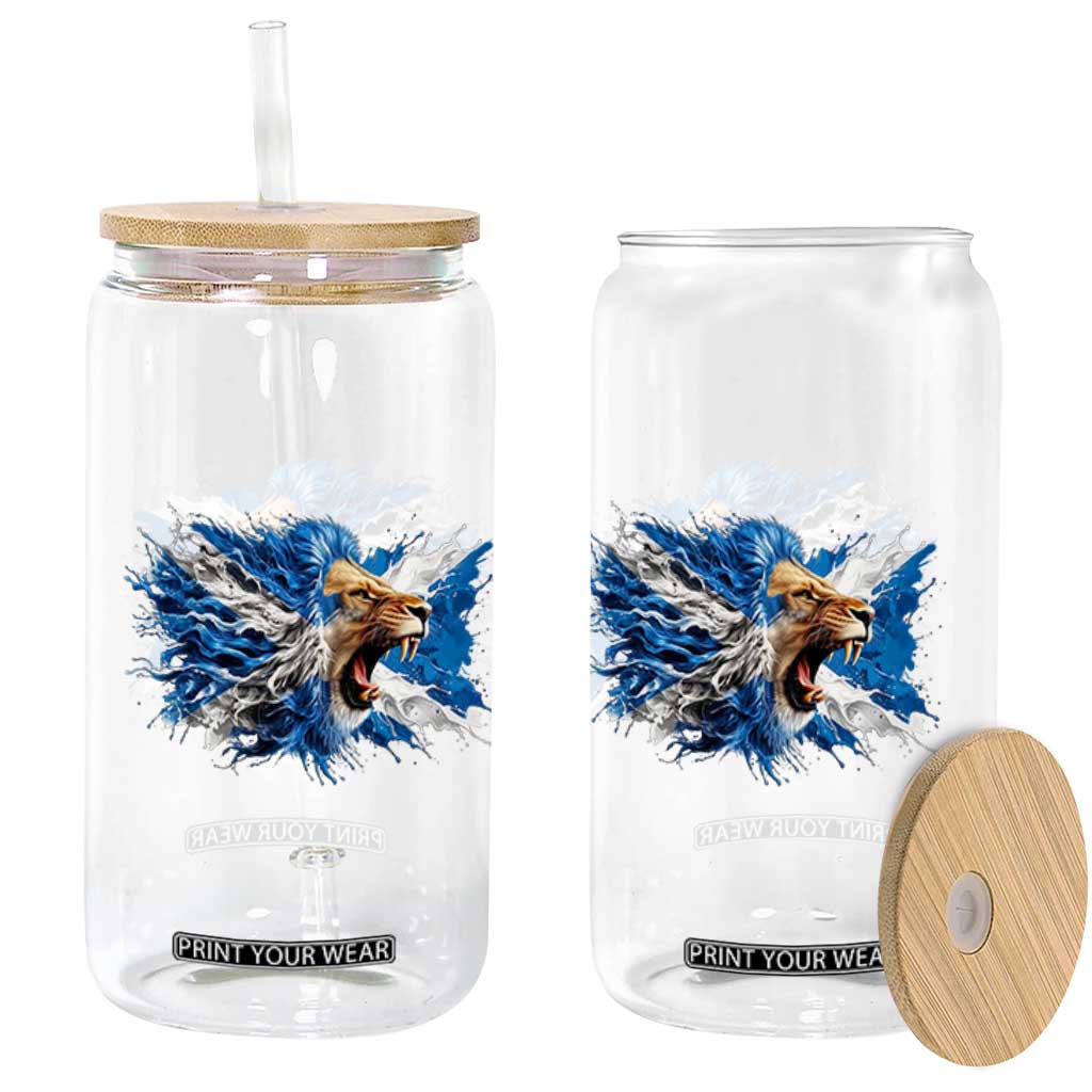Roaring Scottish Lion Glass Can Braveheart Scotland Flag Pride TS02 Print Your Wear