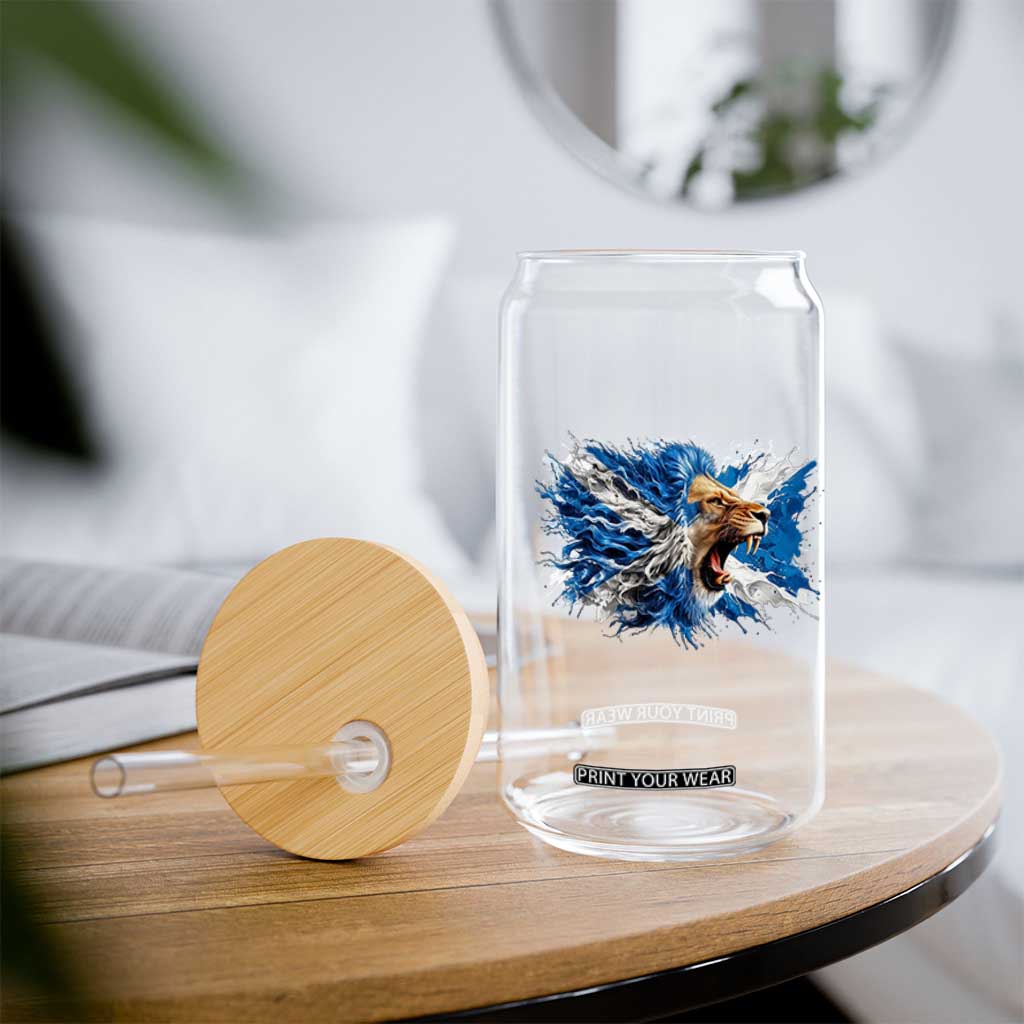 Roaring Scottish Lion Glass Can Braveheart Scotland Flag Pride TS02 Print Your Wear