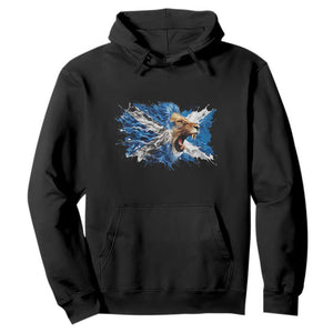 Roaring Scottish Lion Hoodie Braveheart Scotland Flag Pride TS02 Black Print Your Wear