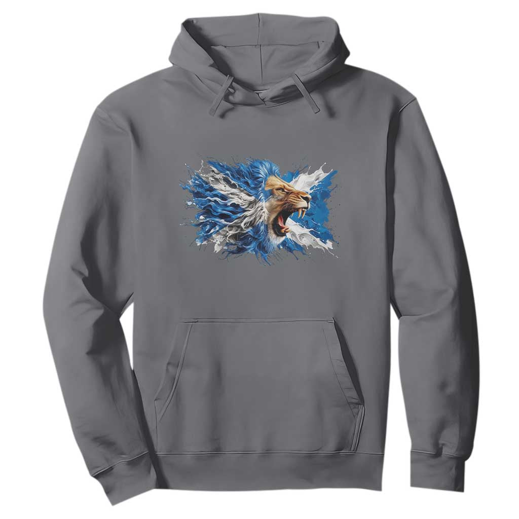 Roaring Scottish Lion Hoodie Braveheart Scotland Flag Pride TS02 Charcoal Print Your Wear