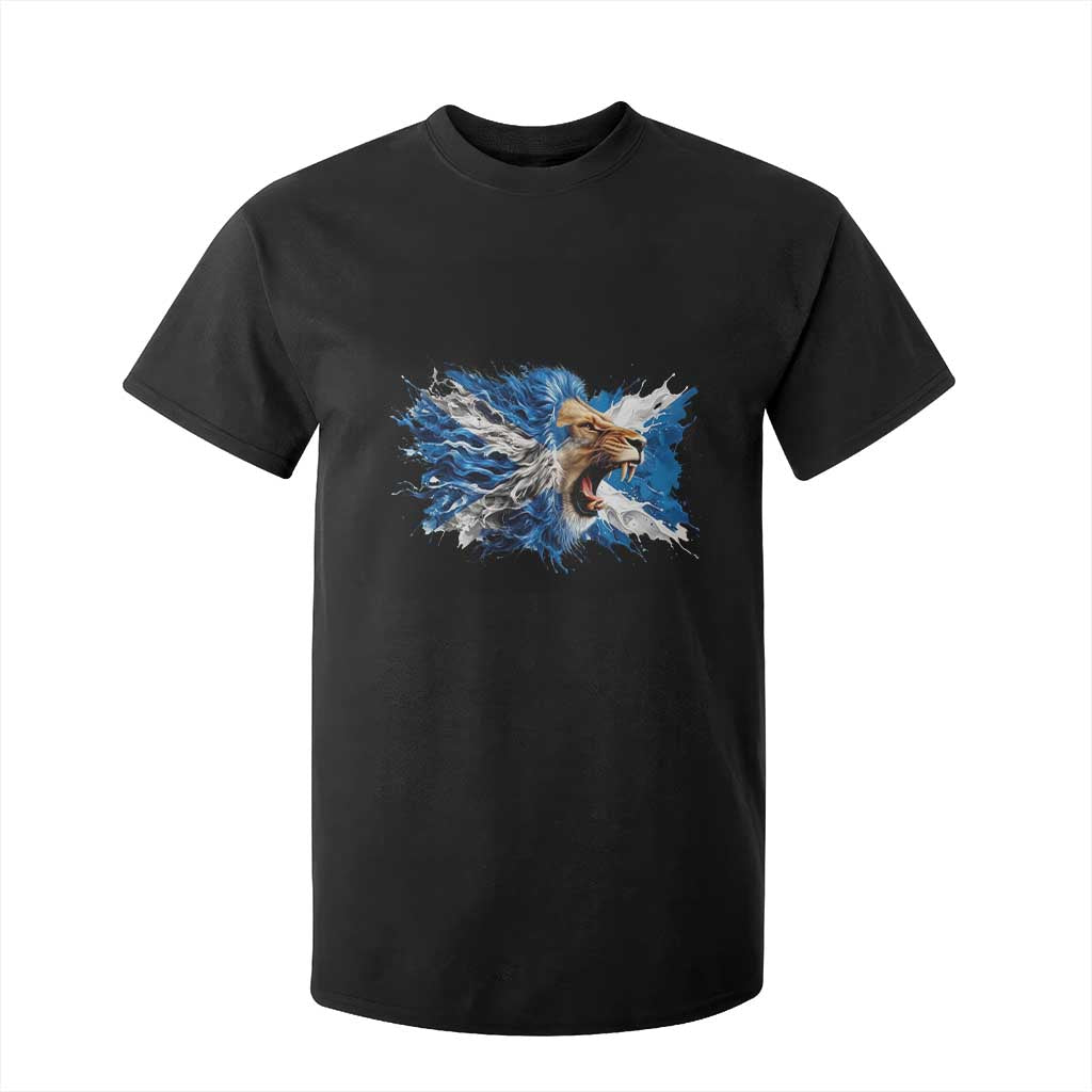 Roaring Scottish Lion T Shirt For Kid Braveheart Scotland Flag Pride TS02 Black Print Your Wear