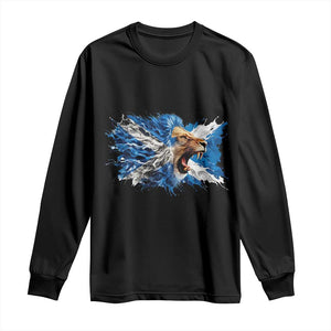 Roaring Scottish Lion Long Sleeve Shirt Braveheart Scotland Flag Pride TS02 Black Print Your Wear