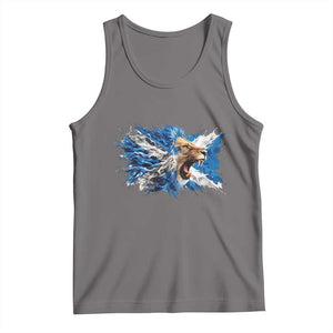 Roaring Scottish Lion Tank Top Braveheart Scotland Flag Pride TS02 Deep Heather Print Your Wear