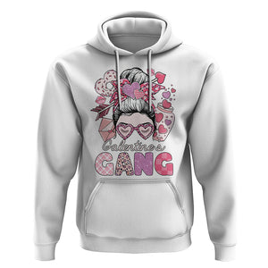 Galentine's Day Hoodie Galentines Gang Retro Messy Bun TS02 White Printyourwear