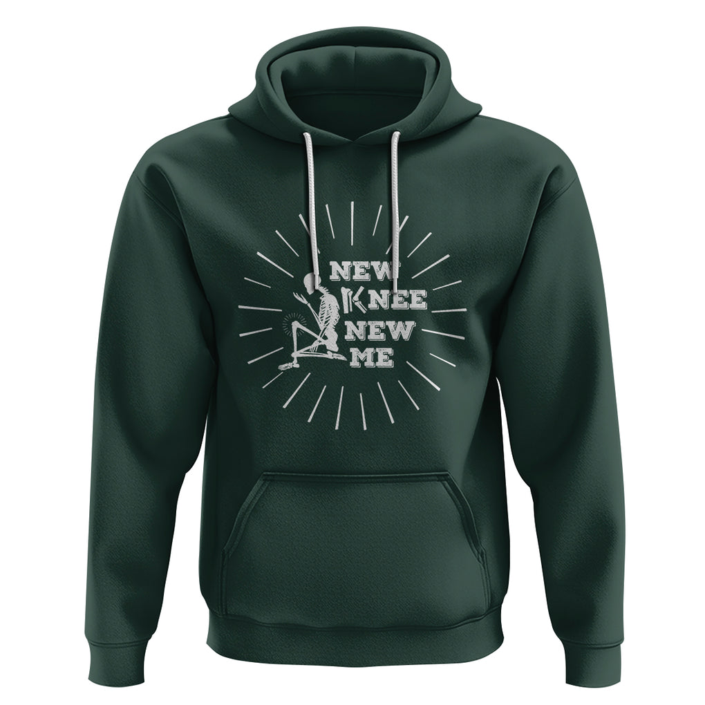Knee Bone Skeleton Hoodie Knee Replacement Surgery Recovery New Knee New Me TS02 Dark Forest Green Printyourwear