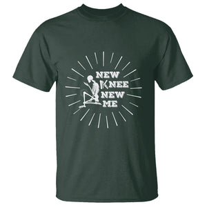 Knee Bone Skeleton T Shirt Knee Replacement Surgery Recovery New Knee New Me TS02 Dark Forest Green Printyourwear