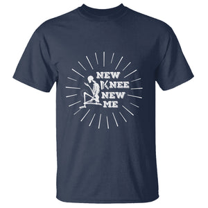 Knee Bone Skeleton T Shirt Knee Replacement Surgery Recovery New Knee New Me TS02 Navy Printyourwear