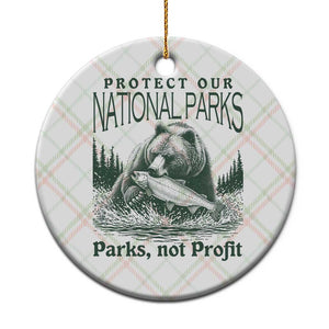 Protect Our National Parks Ceramic Ornament Parks Not Profits Retro Bear Nature Graphic TS02 1pc Christmas Plaid Print Your Wear