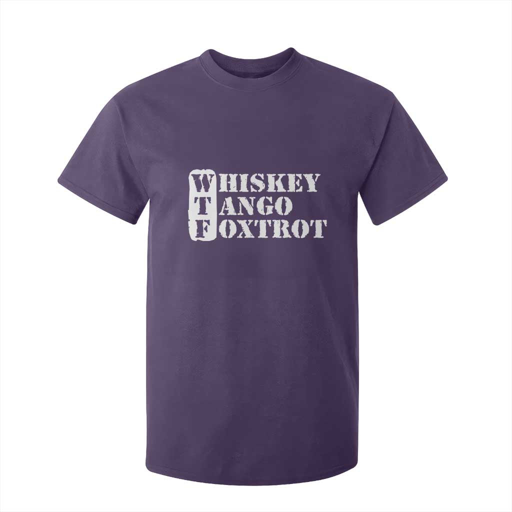 WTF Whiskey Tango Foxtrot T Shirt For Kid Military Phonetic Alphabet Funny TS02 Purple Print Your Wear