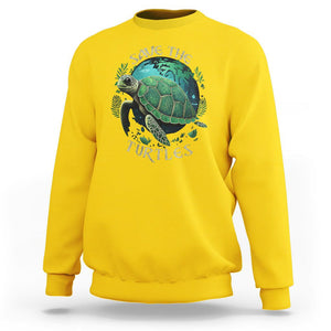 Ocean Day Sweatshirt Save The Turtles Sea Life TS02 Daisy Printyourwear