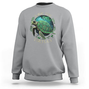 Ocean Day Sweatshirt Save The Turtles Sea Life TS02 Sport Gray Printyourwear