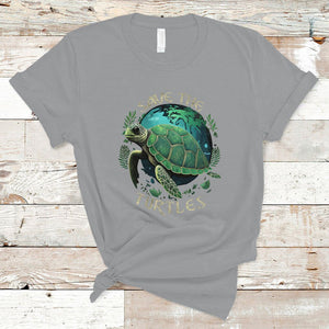 Ocean Day T Shirt Save The Turtles Sea Life TS02 Sport Gray Printyourwear