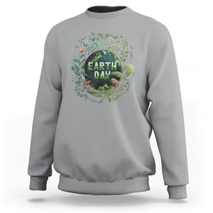 Earth Day Sweatshirt Green Planet TS02 Sport Gray Printyourwear