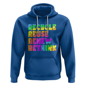 Earth Day Hoodie Recycle Reuse Renew Rethink The Four Rs TS02 Royal Blue Printyourwear