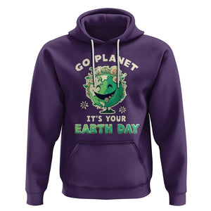 Earth Day Hoodie Go Planet It's Your Birthday Retro Groovy TS02 Purple Printyourwear