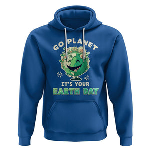 Earth Day Hoodie Go Planet It's Your Birthday Retro Groovy TS02 Royal Blue Printyourwear