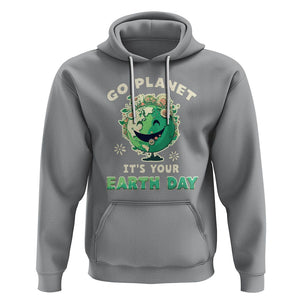 Earth Day Hoodie Go Planet It's Your Birthday Retro Groovy TS02 Sport Gray Printyourwear