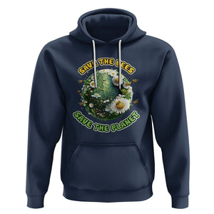 Earth Day Hoodie Save The Bees Save The Planet Beekeeper TS02 Navy Printyourwear