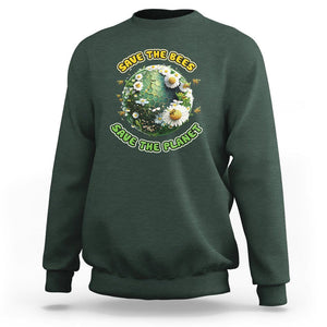 Earth Day Sweatshirt Save The Bees Save The Planet Beekeeper TS02 Dark Forest Green Printyourwear