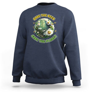 Earth Day Sweatshirt Save The Bees Save The Planet Beekeeper TS02 Navy Printyourwear