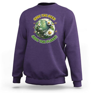 Earth Day Sweatshirt Save The Bees Save The Planet Beekeeper TS02 Purple Printyourwear