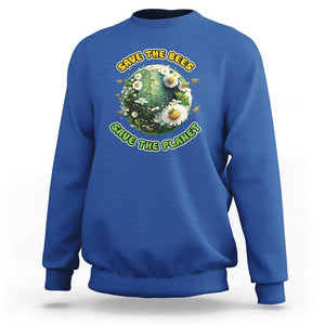 Earth Day Sweatshirt Save The Bees Save The Planet Beekeeper TS02 Royal Blue Printyourwear