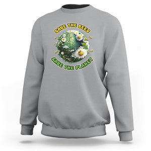 Earth Day Sweatshirt Save The Bees Save The Planet Beekeeper TS02 Sport Gray Printyourwear