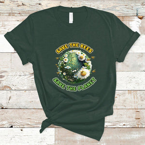 Earth Day T Shirt Save The Bees Save The Planet Beekeeper TS02 Dark Forest Green Printyourwear