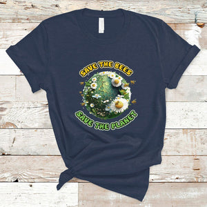 Earth Day T Shirt Save The Bees Save The Planet Beekeeper TS02 Navy Printyourwear