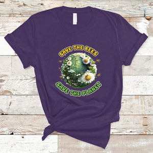 Earth Day T Shirt Save The Bees Save The Planet Beekeeper TS02 Purple Printyourwear