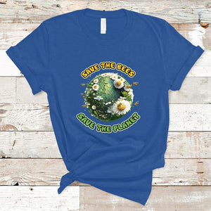 Earth Day T Shirt Save The Bees Save The Planet Beekeeper TS02 Royal Blue Printyourwear