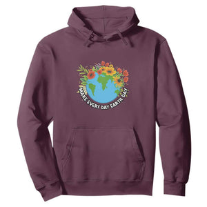 Earth Day Hoodie Make Everyday Green Planet TS02 Maroon Printyourwear