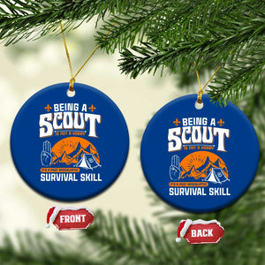 Funny Scout Ceramic Ornament Being A Scout Is Not A Hobby Survival Skill Adventure TS02 1pc Blue Print Your Wear