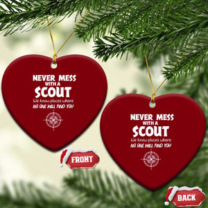 Funny Scout Ceramic Ornament Never Mess With A Scout Compass TS02 Print Your Wear