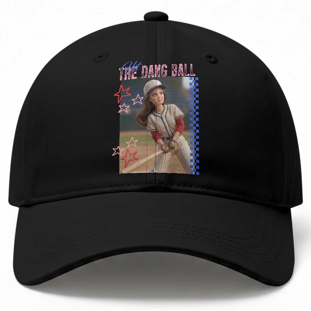 Hit The Dang Ball Funny Doll Baseball Graphic Baseball Cap Sassy Sports Fan Gift TS02 Print Your Wear