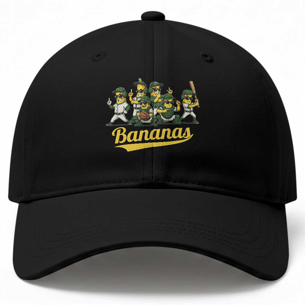Cool Bananas Squad Playing Baseball Graphic Baseball Cap for Sports Fans Entertainment TS02 Print Your Wear