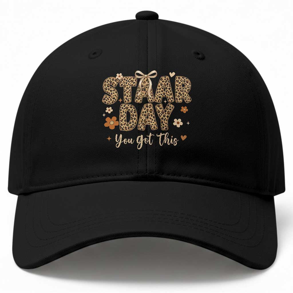 Groovy Leopard STAAR Day Baseball Cap You Got This Motivational Teacher Sayings TS02 Print Your Wear