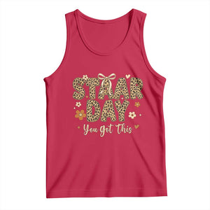 Groovy Leopard STAAR Day Tank Top You Got This Motivational Teacher Sayings TS02 Red Print Your Wear