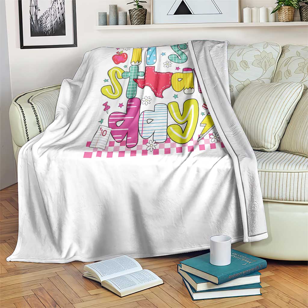 Groovy Texas STAAR Day Throw Blanket Don't Stress Do Your Best Teacher Student Motivation TS02 Print Your Wear