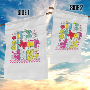 Groovy Texas STAAR Day Garden Flag Don't Stress Do Your Best Teacher Student Motivation TS02 Print Your Wear