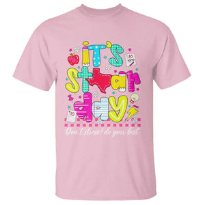 Groovy Texas STAAR Day T Shirt Don't Stress Do Your Best Teacher Student Motivation TS02 Light Pink Print Your Wear