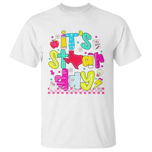 Groovy Texas STAAR Day T Shirt Don't Stress Do Your Best Teacher Student Motivation TS02 White Print Your Wear