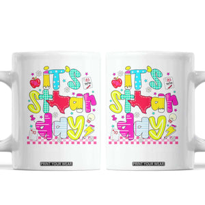 Groovy Texas STAAR Day Coffee Mug Don't Stress Do Your Best Teacher Student Motivation TS02 White Print Your Wear